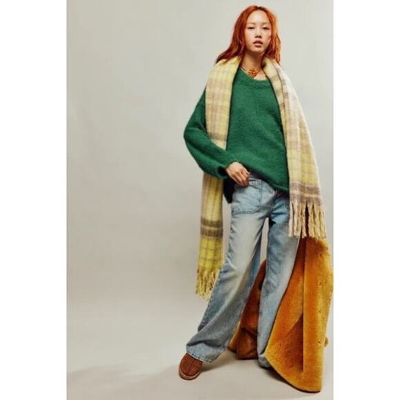 Free People Harrison Bunny Fuzzy Pullover Crewneck Sweater - Picture 7 of 7